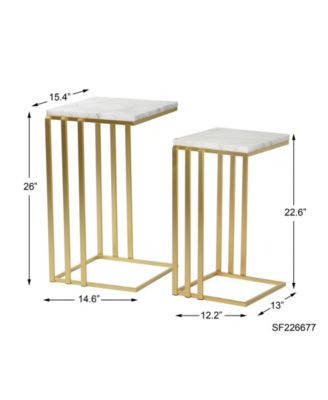 2-Pc. Marble Angie Glam Table