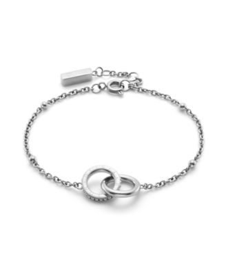 Women's Amity Interlock Silver Tone Stainless Steel Bracelet