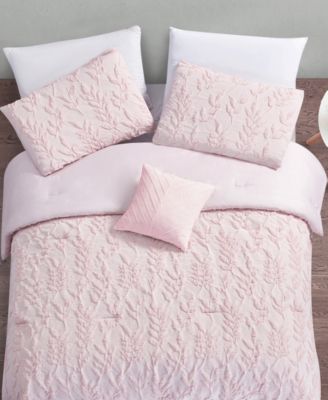 Jacquard Puckered Botanical 3-Pc. Comforter Set, Twin