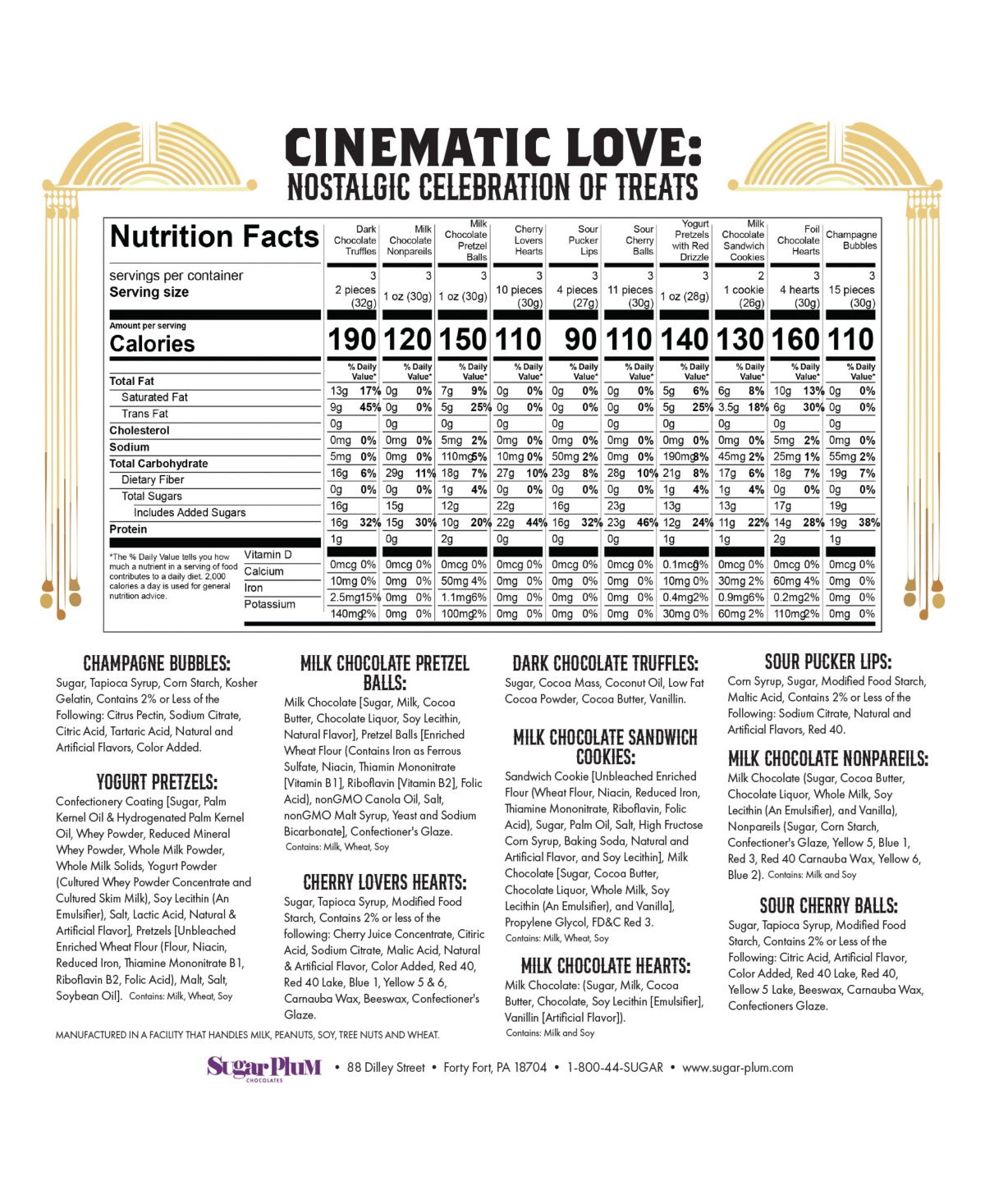 Sugar Plum Chocolates Cinematic Love: Nostalgic Celebration Of Treats, 9 Boxes In No Color