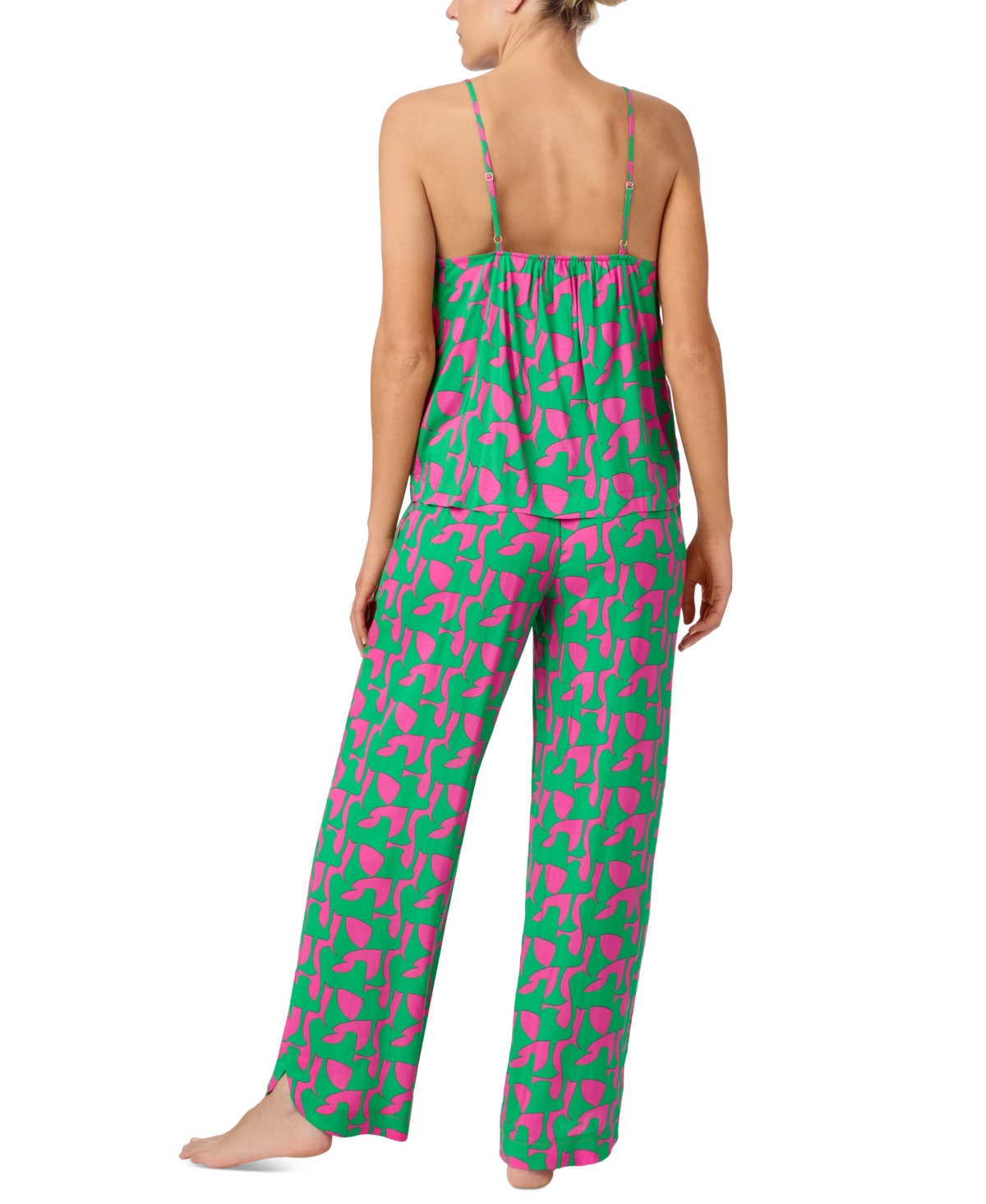 Sanctuary Women's Camisole & Pants Pj Set In Pink,green Geo Print