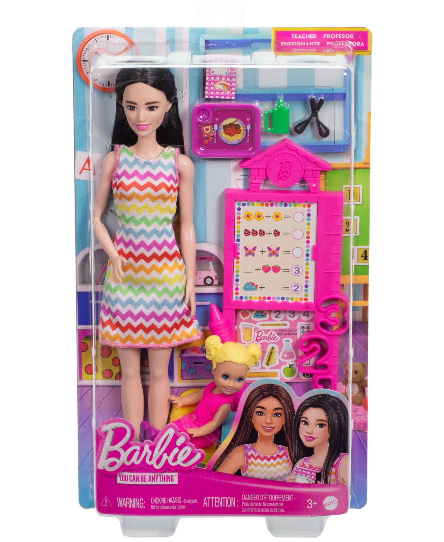 Детская кукла Barbie Teacher Doll with Blonde Fashion Doll, 1 Toddler Doll, & Teaching Accessories — фото 6