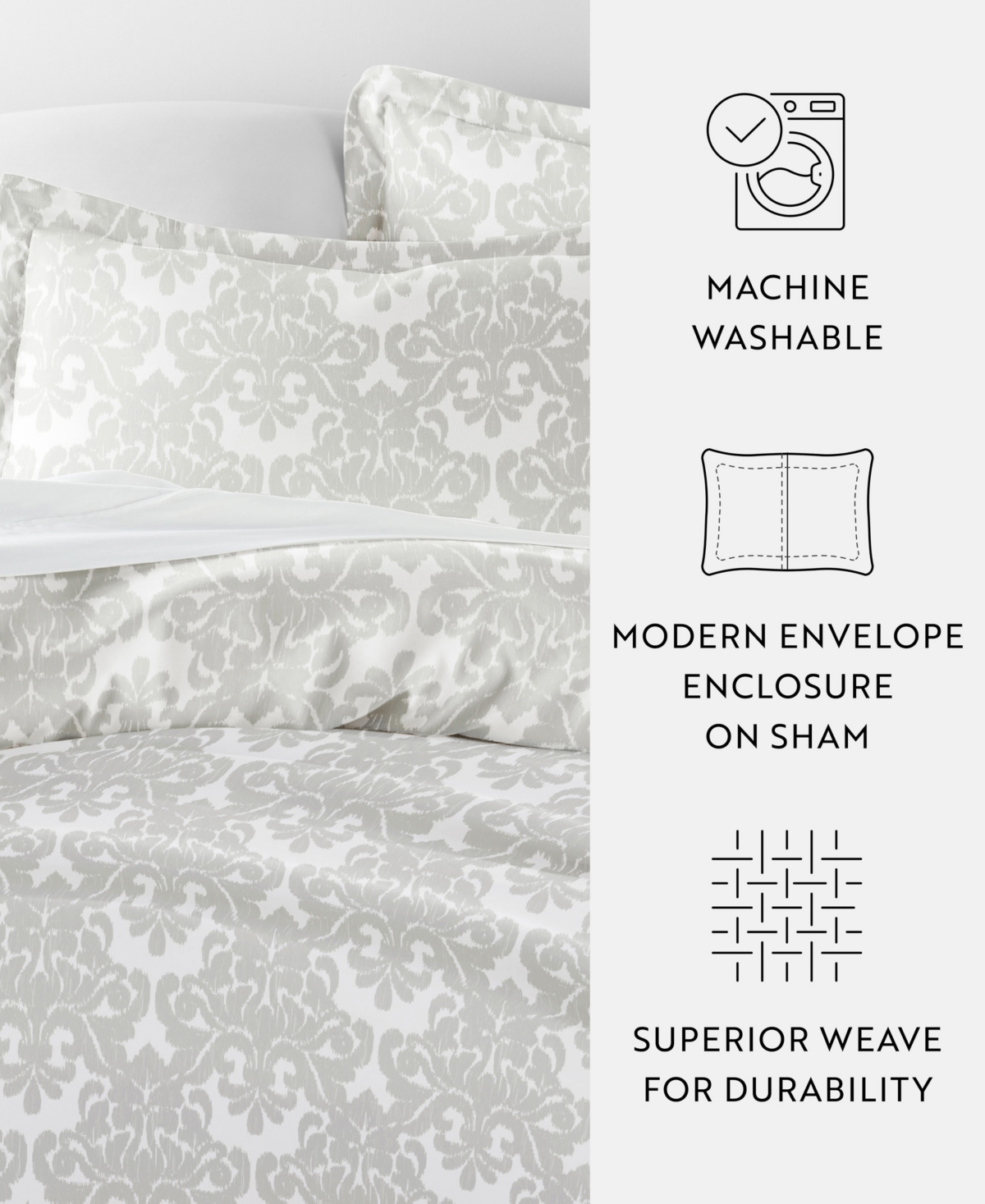 Ienjoy Home Utra Soft Reversible 3-pc. Duvet Cover Set, King/california King In Multi