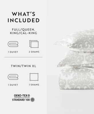 Utra Soft Reversible 3-Pc. Duvet Cover Set, Full/Queen