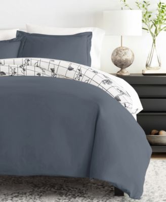 Utra Soft Reversible 3-Pc. Duvet Cover Set, King/California King