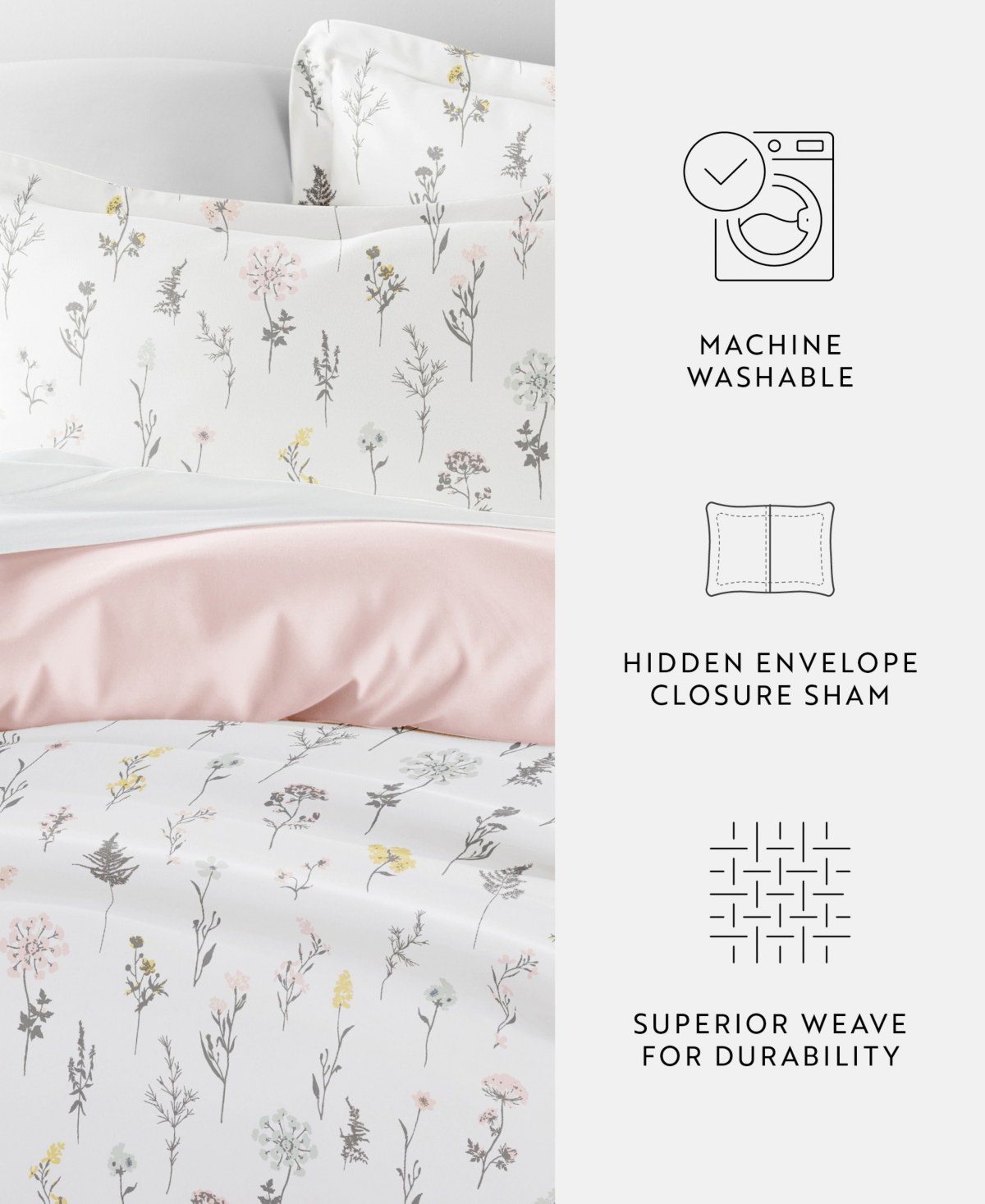 Ienjoy Home Utra Soft Reversible 3-pc. Duvet Cover Set, Full/queen In Multi