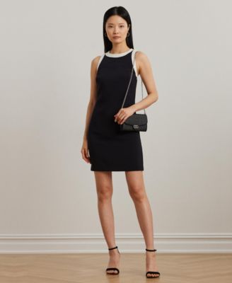 Lauren Ralph Lauren - Women's  Two-Tone Crepe Sleeveless Shift Dress