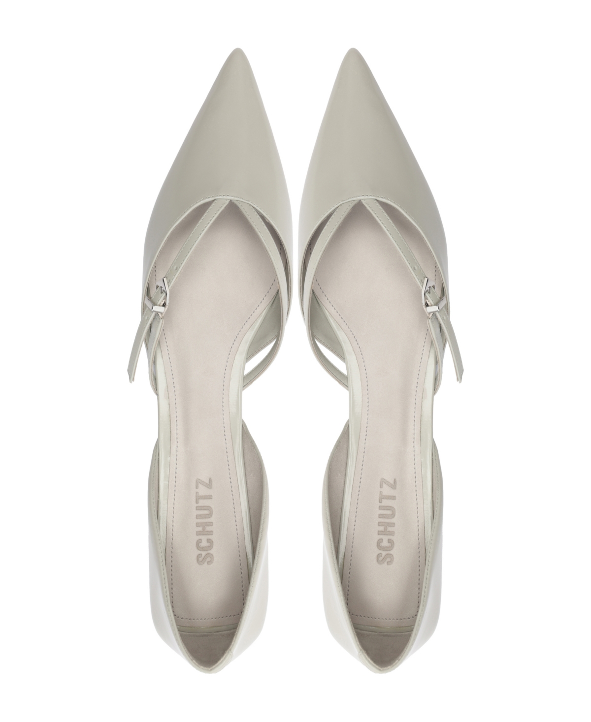 SCHUTZ WOMEN'S RUE BUCKLE POINTED TOE FLATS 