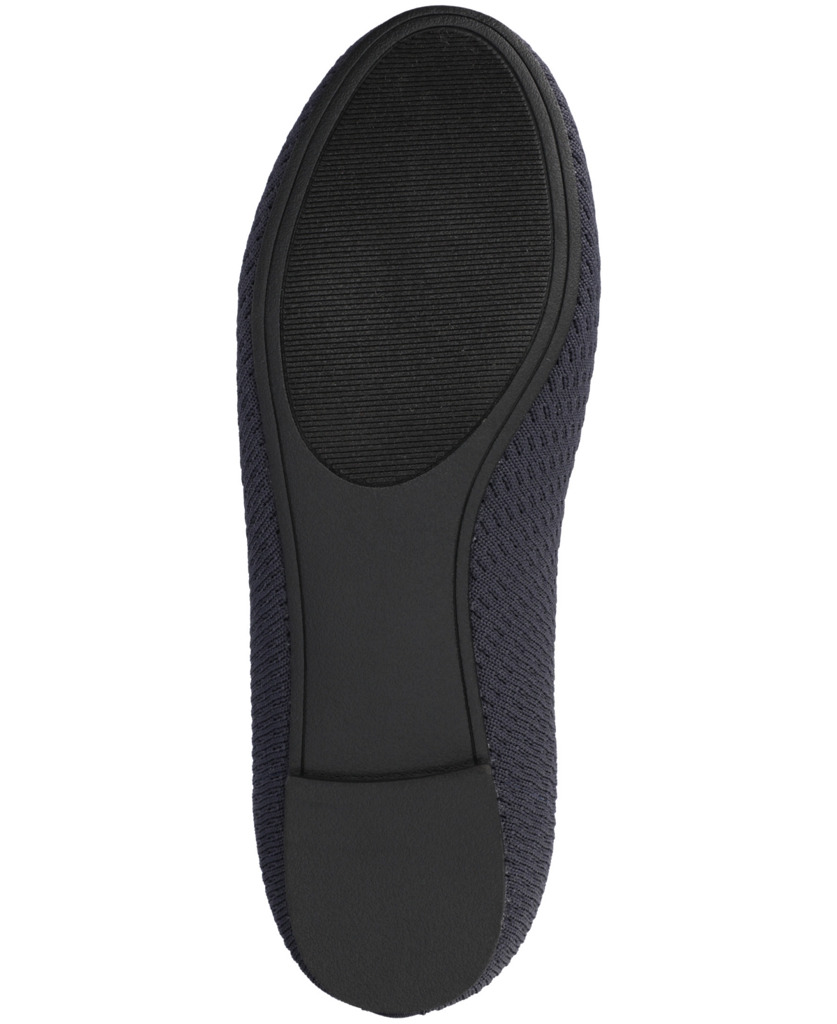Shop Journee Collection Women's Maryann Knit Round Toe Ballet Flats In Navy