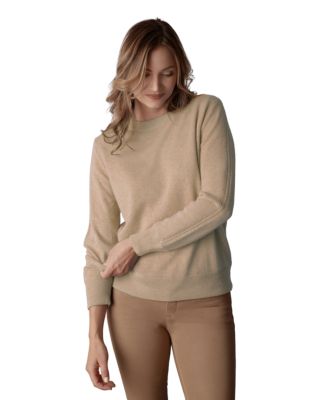 Women's Itch-Free Cashmere Crewneck Sweater with Soft Liner