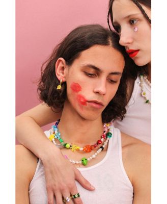 Multicolor Necklace With Various Beads 15.5&iquest;