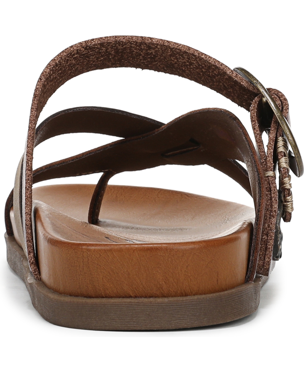 Shop Blowfish Malibu Women's Lilac Thong Slide Platform Sandals In Walnut Faux Leather