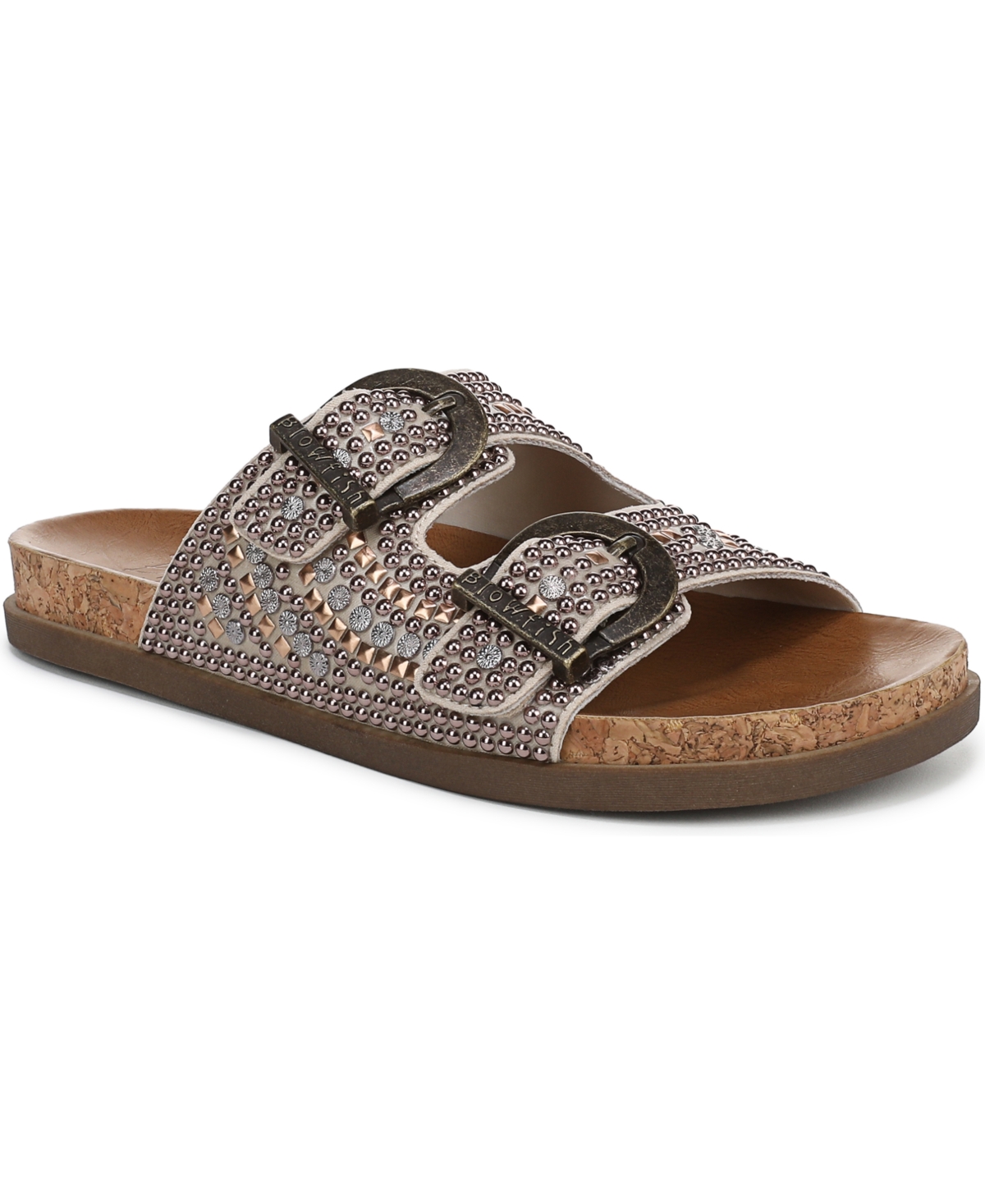 Women's Lima Open Round Toe Slide Platform Sandals - Bright Multi Beaded