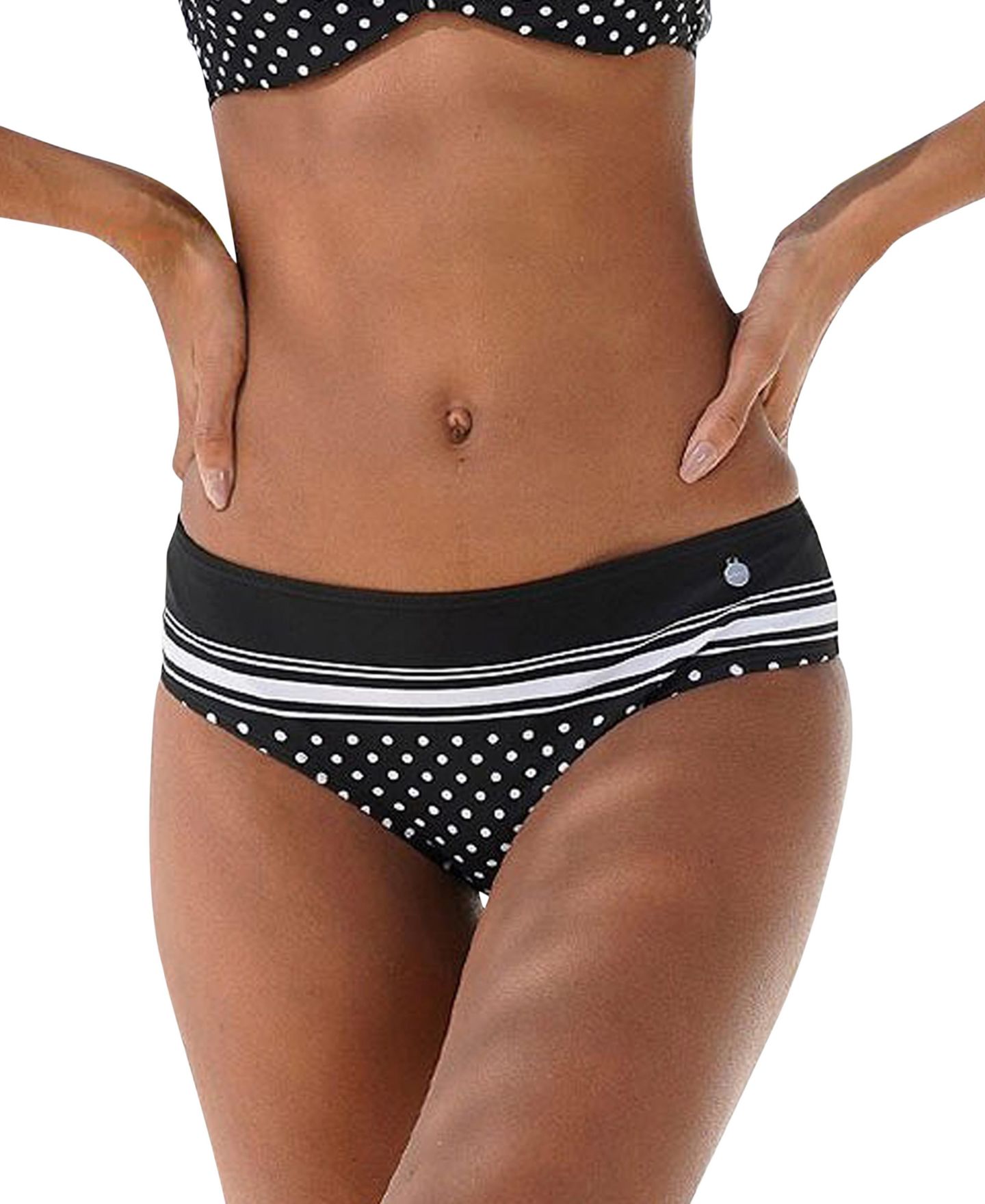 Низ бикини Tummy-Control, крой бикини — LASCANA, цвет: Чёрный — фото 1