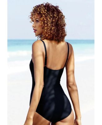 Women's Leopard Tummy Control One Piece Swimsuit