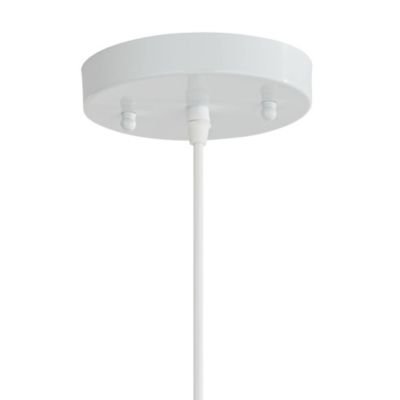 Cavelli 15" Mid Century Modern Pendant Ceiling Light Fixture Dining Room Over Table Kitchen Island Swirl White