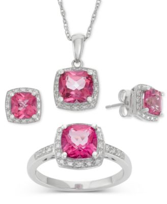 Macy's Gemstone and Diamond Accent Jewelry Sets in Sterling Silver - Macy's