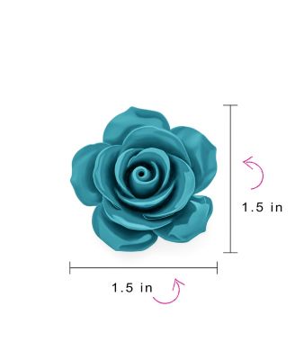 Romantic Floral Blooming 3D Carved Brooche Pin in