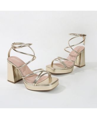 Aggie Strappy Platform Heels