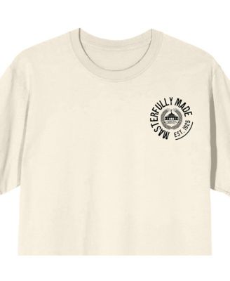 Men's Pablo Dier Signature Crew Neck Short Sleeve Natural T-shirt -Small