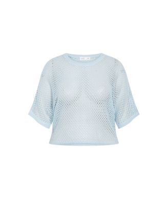 Plus Size Crochet Knit Top