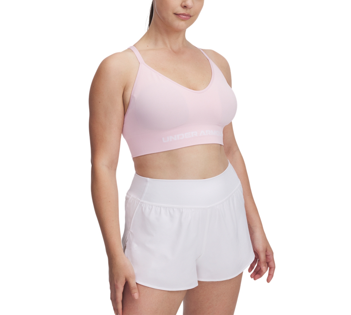 Shop Under Armour Women's Vanish Seamless Low-impact Sports Bra In Prime Pink
