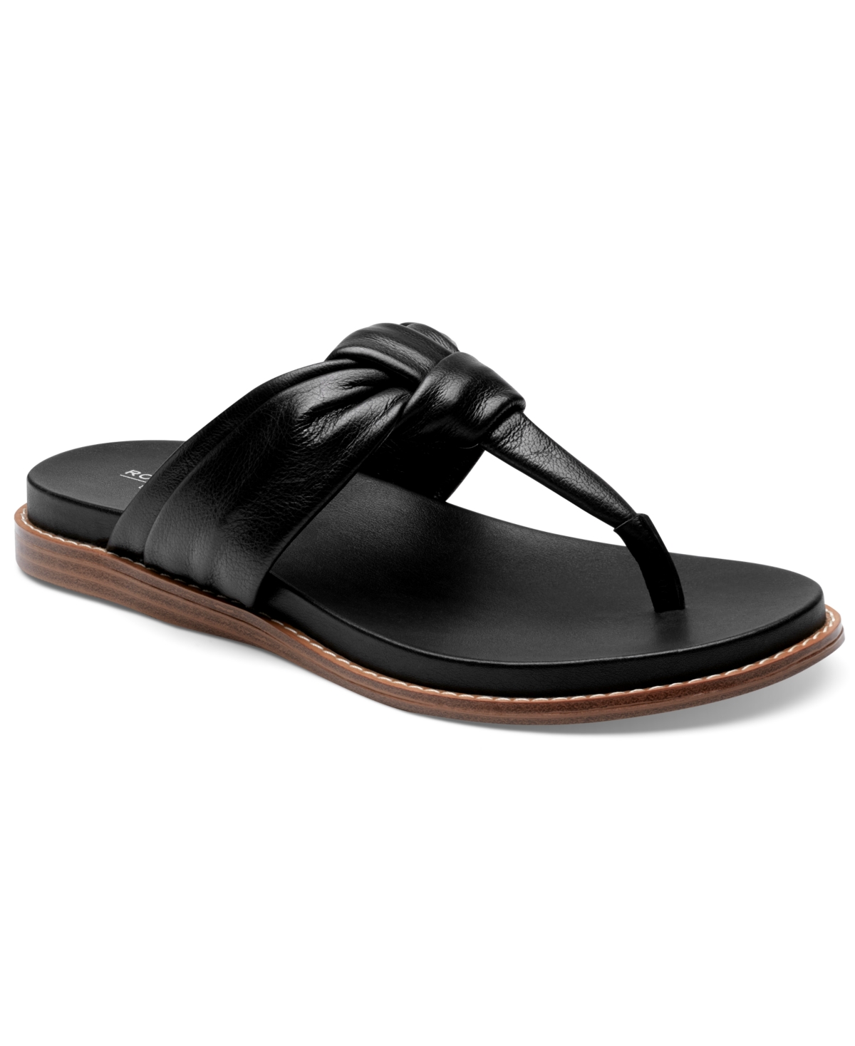 Women's Osarra Open Toe Thong Casual Flat Sandals - Ivory Leather