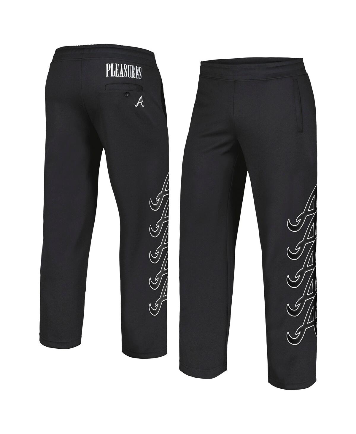 Men's Atlanta Braves Black Pitcher Track Pants - Black