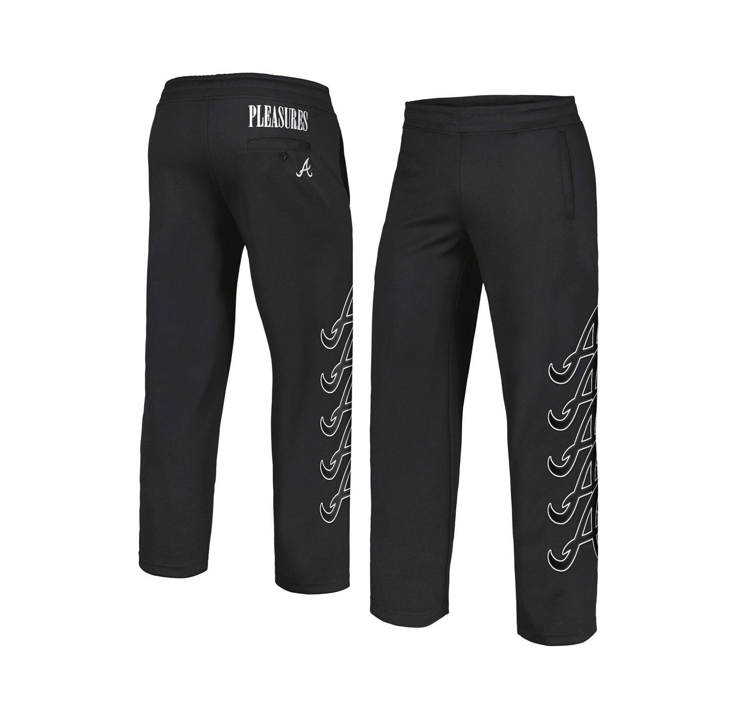 Men's Atlanta Braves Black Pitcher Track Pants
