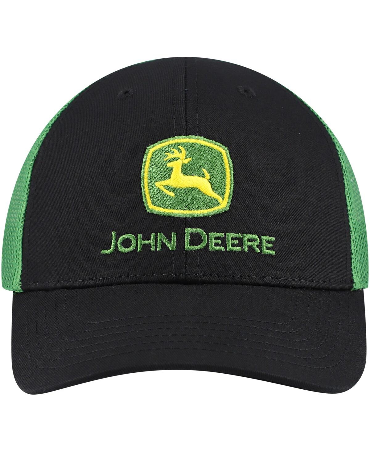 John Deere Toddler Black  Trucker Adjustable Hat In Black