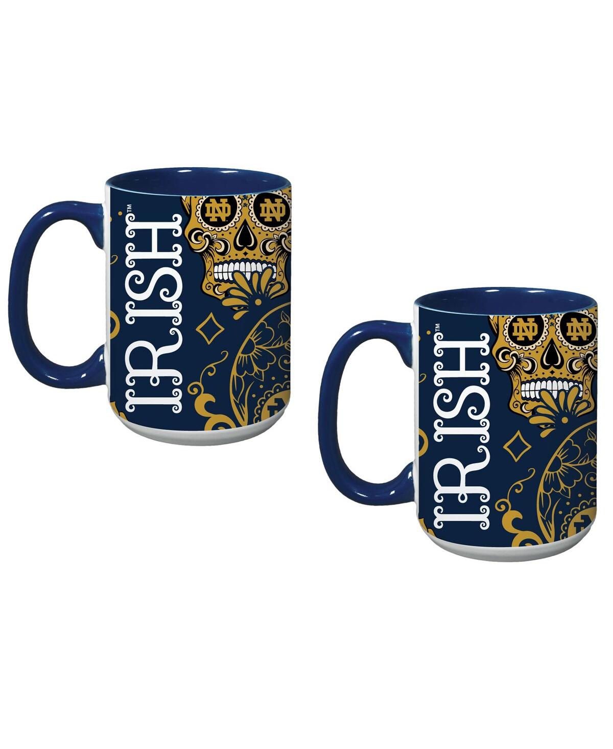 Indigo Falls Notre Dame Fighting Irish Two-pack Dia De Los Muertos Mug Set In No Color