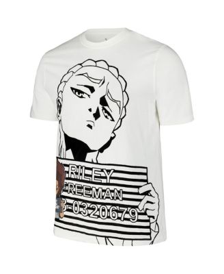 Men's Cream The Boondocks Riley and Huey Mug Shot T-Shirt