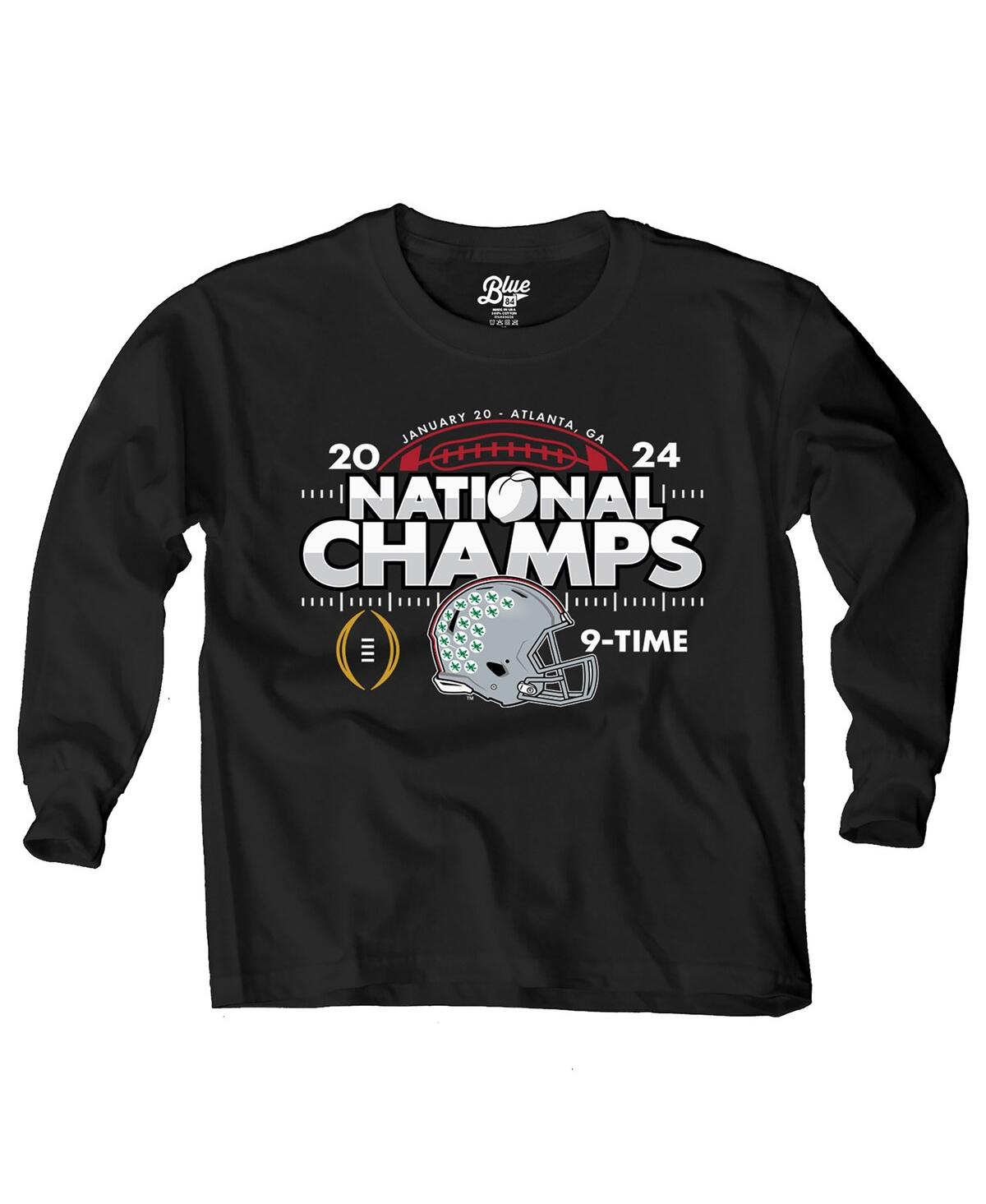 Shop Blue 84 Big Boys And Girls Black Ohio State Buckeyes College Football Playoff 2024 National Champions Schedu