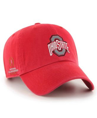 '47 Brand - Men's Scarlet Ohio State Buckeyes College Football Playoff 2025 National Championship Game Clean Up Adjustable Hat