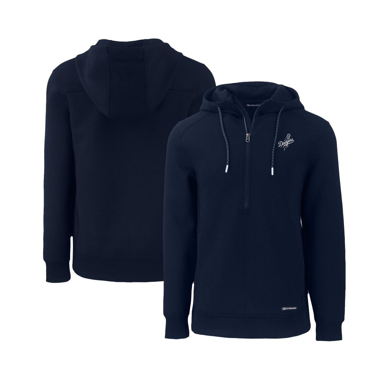 Men's Navy Los Angeles Dodgers Roam Tri-Blend Half-Zip Hoodie