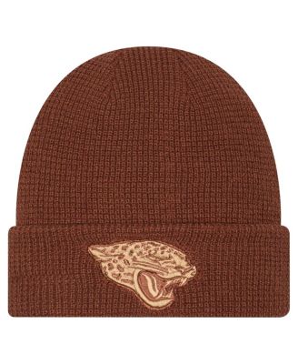 New Era - Men's Brown Jacksonville Jaguars Tiramasu Waffle Cuffed Knit Hat