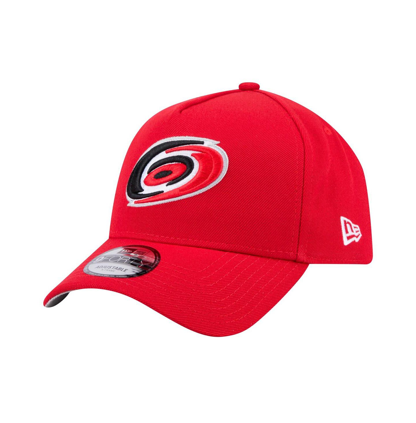 Мужская кепка New Era Red Carolina Hurricanes Core A-Frame 9FORTY Adjustable Hat — фото 1