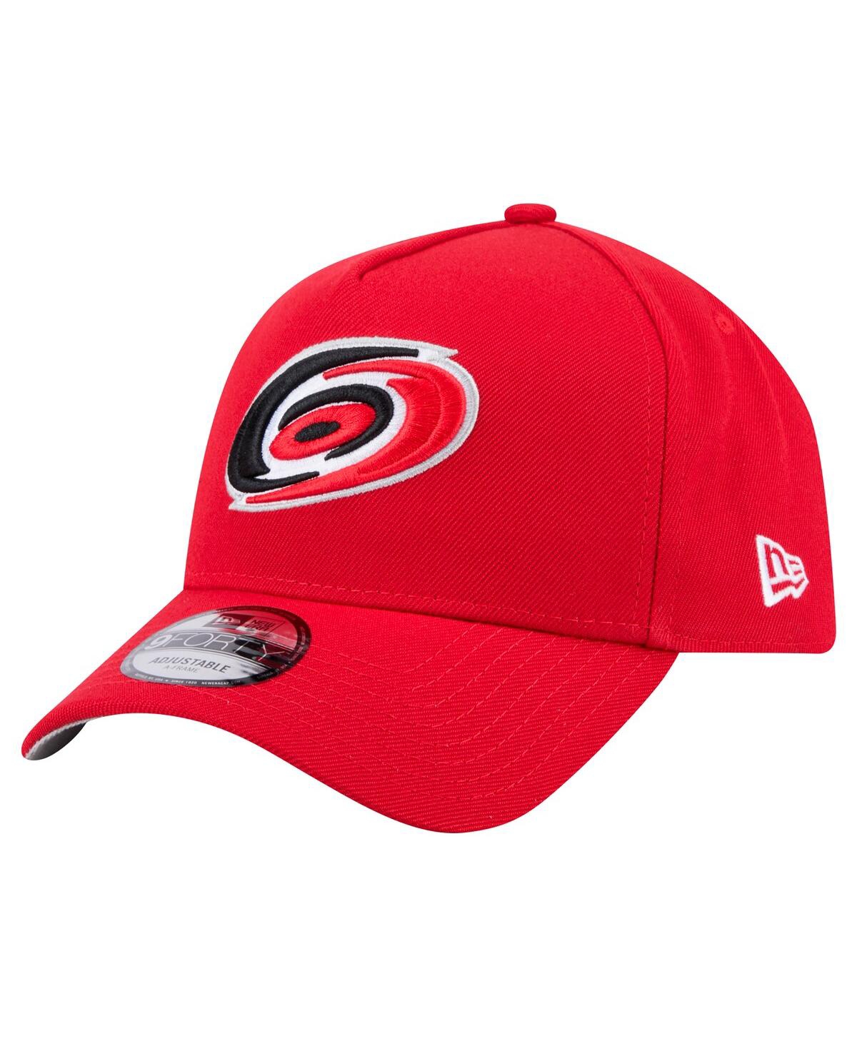 New Era Men's Red Carolina Hurricanes Core A-frame 9forty Adjustable Hat In Red