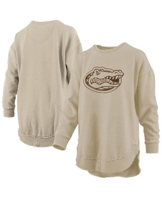 Pressbox - Women's Tan Florida Gators Poncho Fleece Pullover Sweatshirt