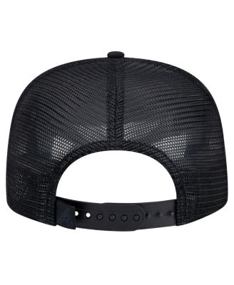 Men's Black Atlanta Braves Score Check A-Frame Trucker 9FIFTY Snapback Hat