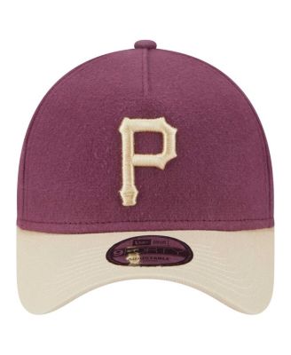 Men's Maroon Pittsburgh Pirates Moleskin A-Frame 9FORTY Adjustable Hat
