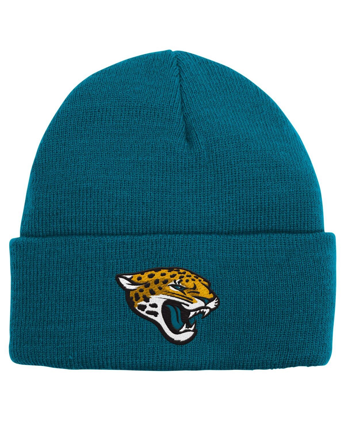 Outerstuff Big Boys And Girls Teal Jacksonville Jaguars Basic Cuffed Knit Hat In Teal