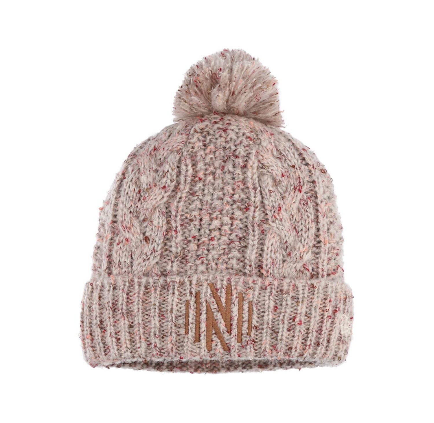 Women's Tan Nashville SC Cuffed Knit Hat with Pom