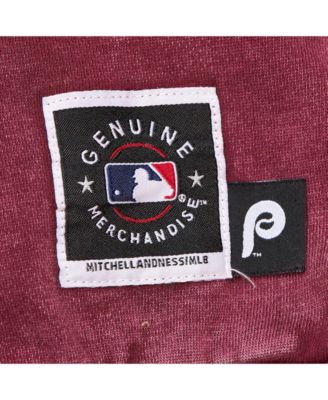 Men's Burgundy Philadelphia Phillies Oversized Graphic Pullover Sweatshirt