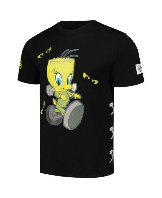 Men's and Women's Black Looney Tunes Franken Tweety T-Shirt