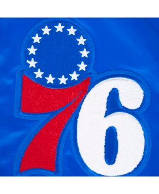 Men's Royal Philadelphia 76ers Sublimated Satin Full-Snap Jacket