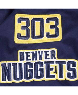 Men's Navy Denver Nuggets Area Code Full-Zip Jacket