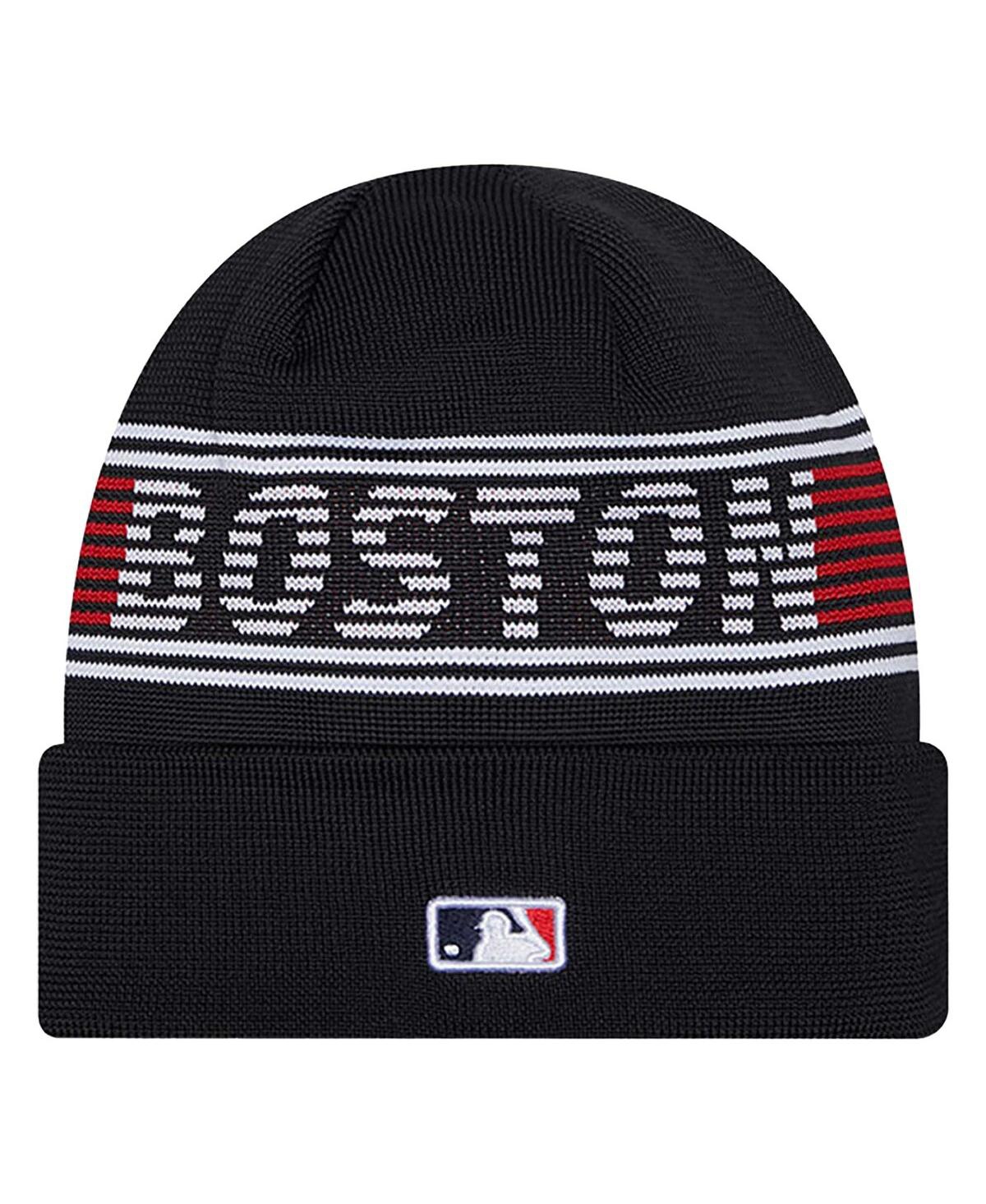 NEW ERA MEN'S NAVY BOSTON RED SOX AUTHENTIC COLLECTION CUFFED KNIT HAT 