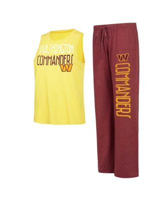 Concepts Sport - Burgundy/Gold Washington Commanders Muscle Tank Top Pants Lounge Set