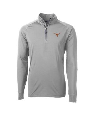 Cutter & Buck - Men's Gray Texas Longhorns Adapt Eco Knit Quarter-Zip Pullover Jacket